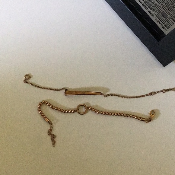 Fossil Jewelry - Two fossil rose gold bracelets